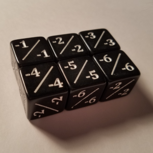 Black Negative Dice