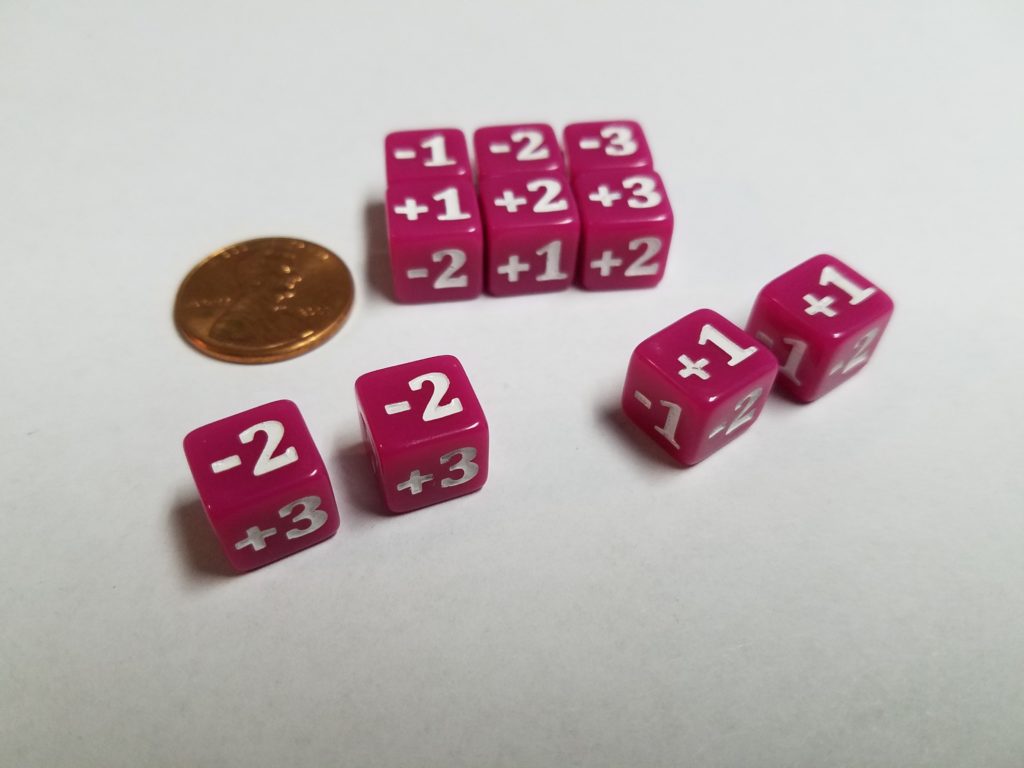 Minimalist Stats Modifier Dice – Rook Robot Gaming