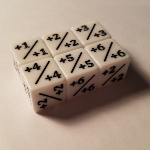 White Positive Counter Dice