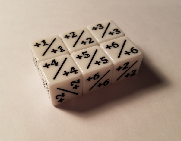 White Positive Counter Dice