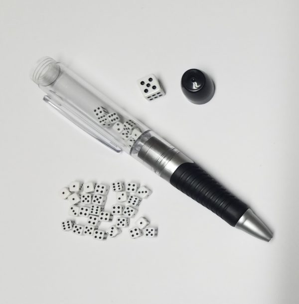 The Dice Pen - With Mini 5mm Dice