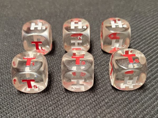 Heads and Tails Dice (Clear) - Image 5