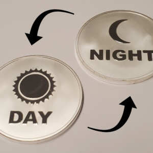 Day / Night Silver Clad Token (2 Inch Diameter)