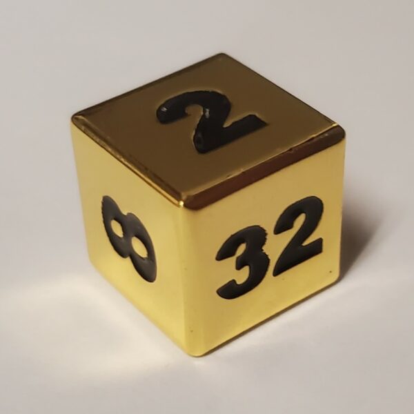 Metal Backgammon Doubling Cube Dice - Image 2