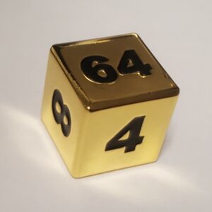 Metal Backgammon Doubling Cube Dice