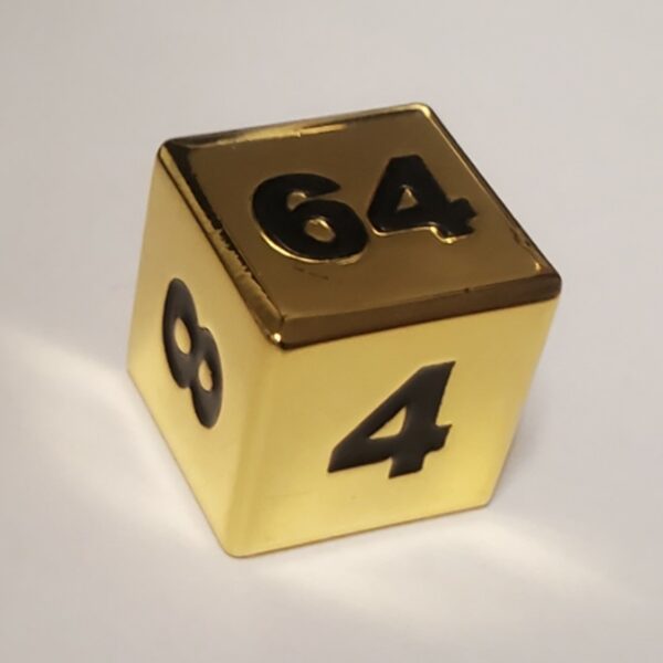 Metal Backgammon Doubling Cube Dice