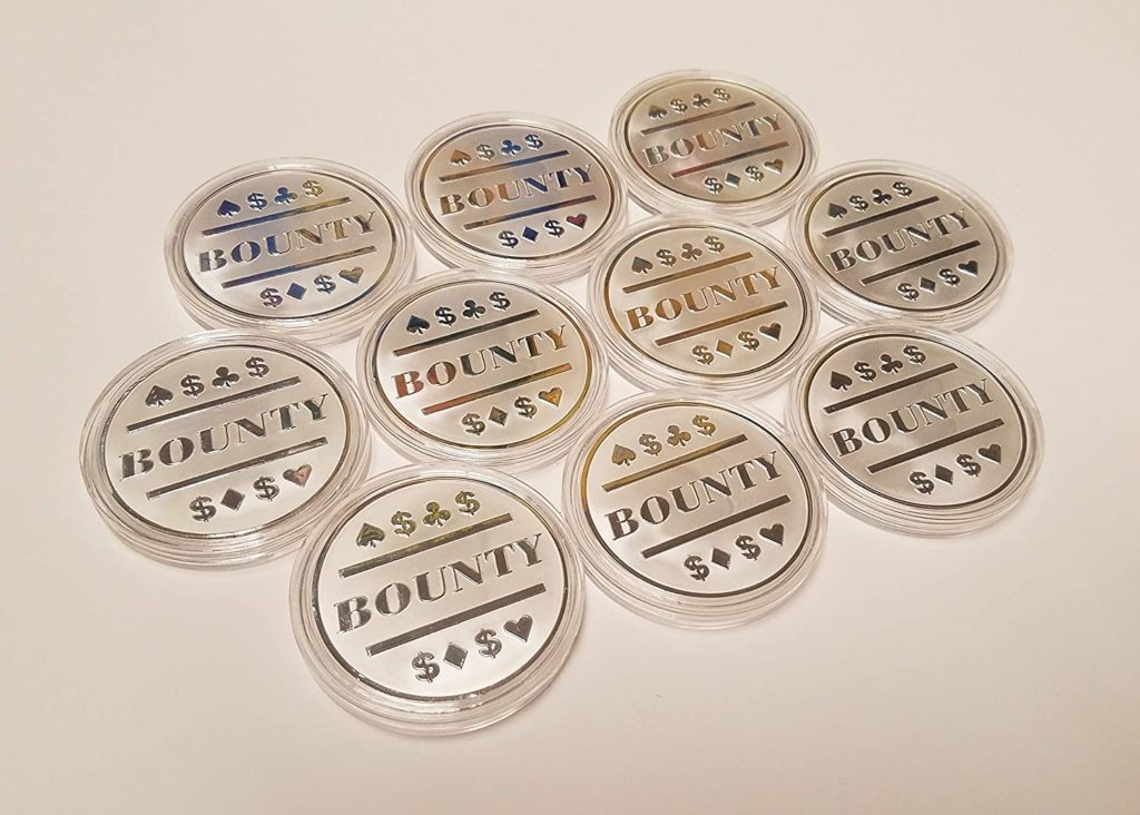 Silver Clad Bounty Poker Chip 10 Pack Rook Robot Gaming