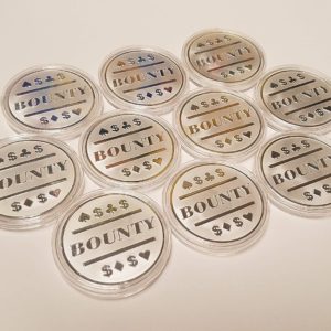 Silver Clad Bounty Poker Chip 10 Pack