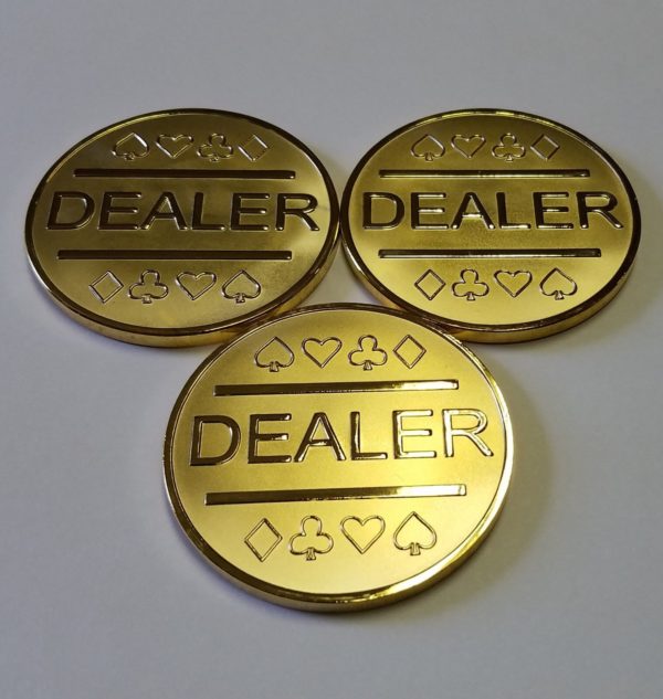 Gold Plated Metal Dealer Button - Image 2