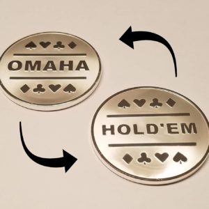 Omaha & Texas Hold'em Silver Plated Metal Dealer Button