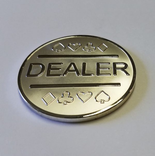 Silver Plated Metal Dealer Button - Image 2