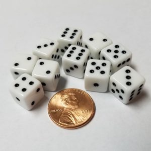 10mm Small Dice with Dots
