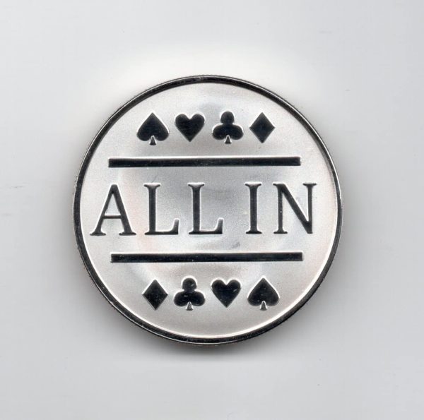 All-In Poker Chip Silver