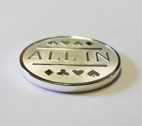 All-In Poker Chip Silver - Image 4