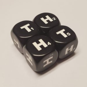 Heads and Tails Dice (Black)