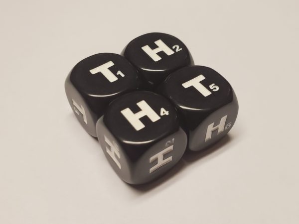 Heads and Tails Dice (Black)