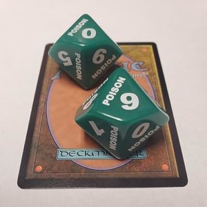 Oversized Large Poison Spindown d10 (2 Pack)