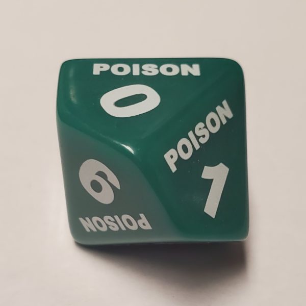 Oversized Large Poison Spindown d10 (2 Pack) - Image 3