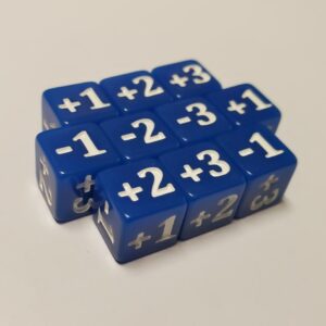 Minimalist Stats Modifier Dice (Blue)