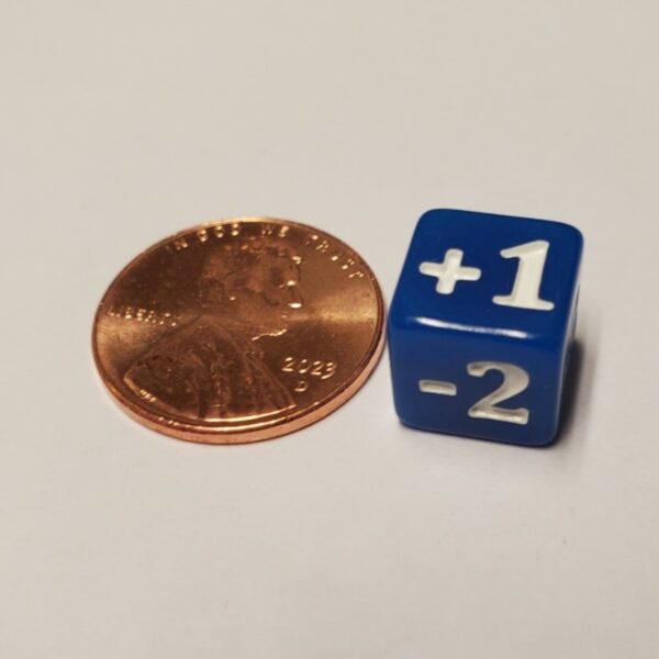 Minimalist Stats Modifier 25x 10mm Dice Set (Blue & Red) - Image 2