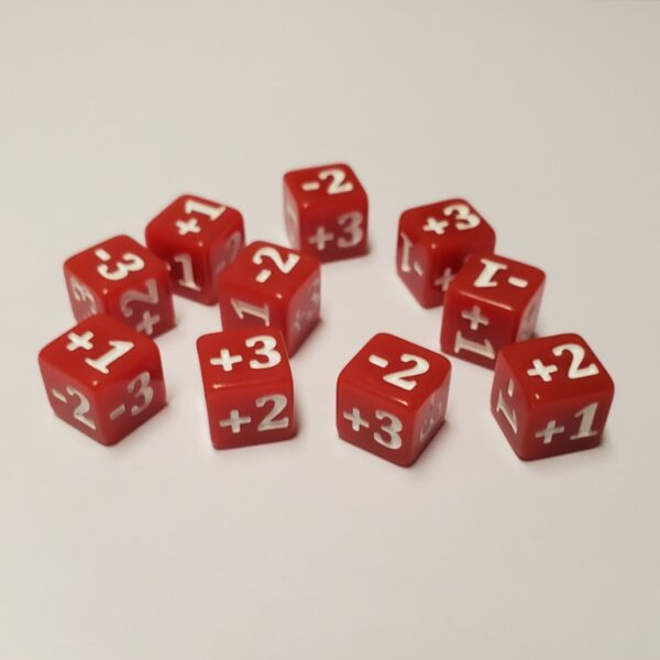 Minimalist Stats Modifier Dice (Red) - Image 3
