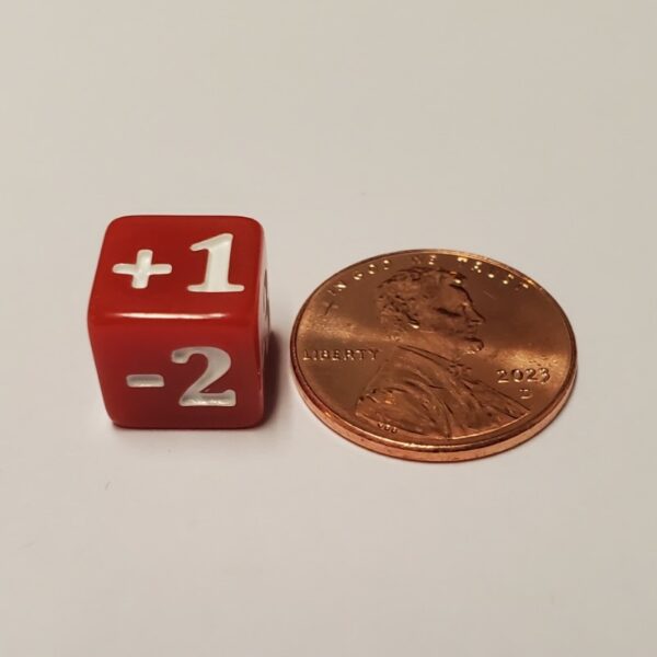 Minimalist Stats Modifier Dice (Red) - Image 2