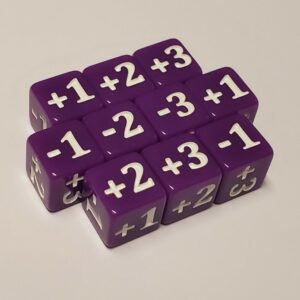 Minimalist Stats Modifier Dice (Purple)
