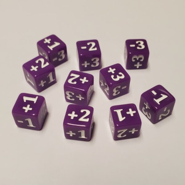 Minimalist Stats Modifier Dice (Purple) - Image 3