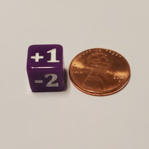 Minimalist Stats Modifier Dice (Purple) - Image 2