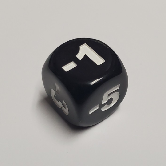 Negative Dice, Dice With Negative Numbers 1 to 6 - Image 2