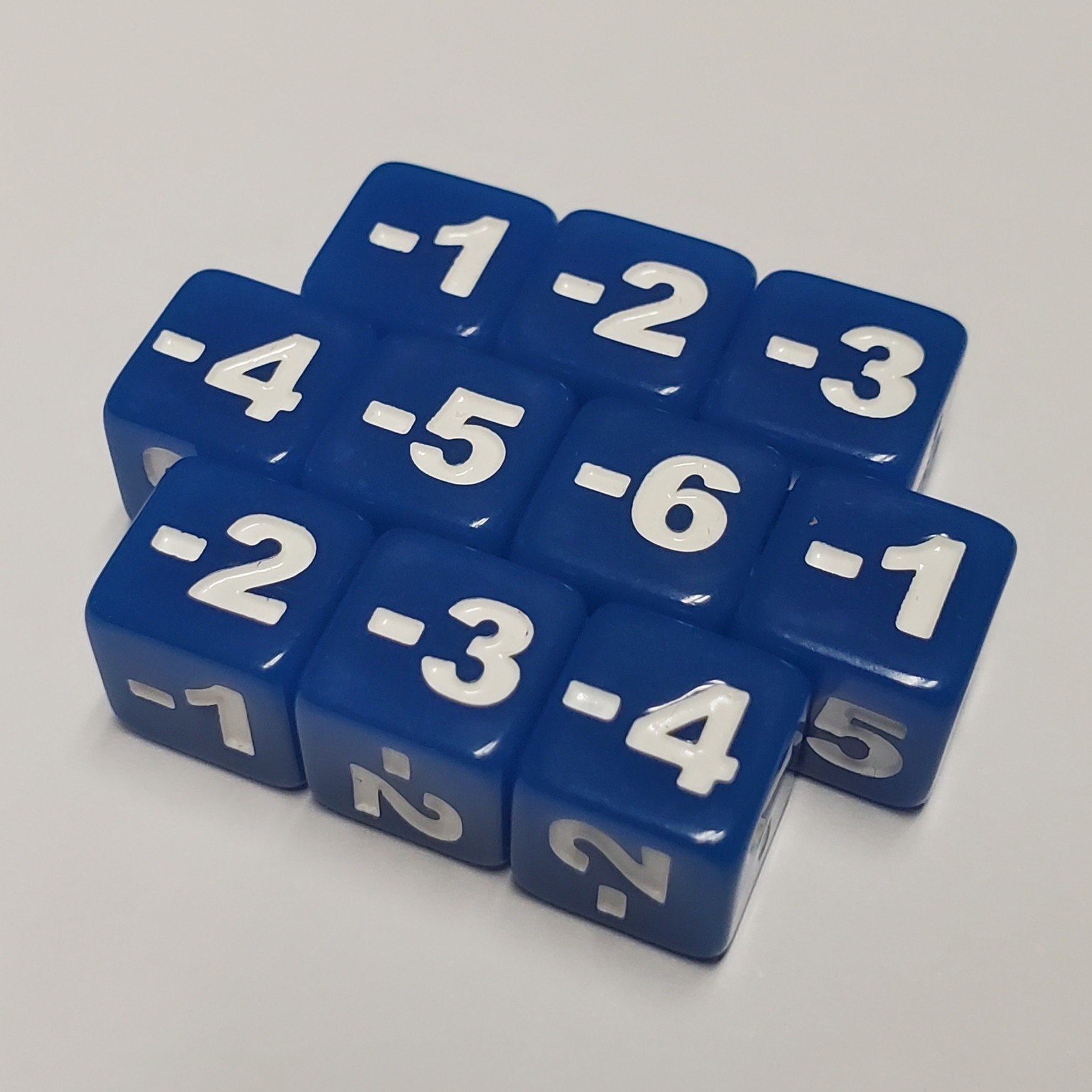 Minimalist Negative Stats Modifier Dice (Blue) - Image 4