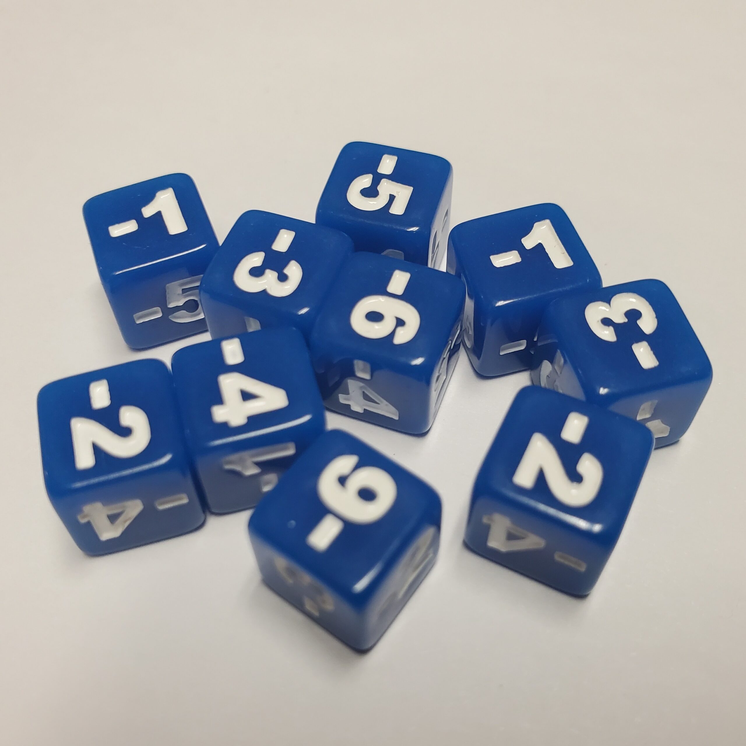 Minimalist Negative Stats Modifier Dice (Blue) - Image 3