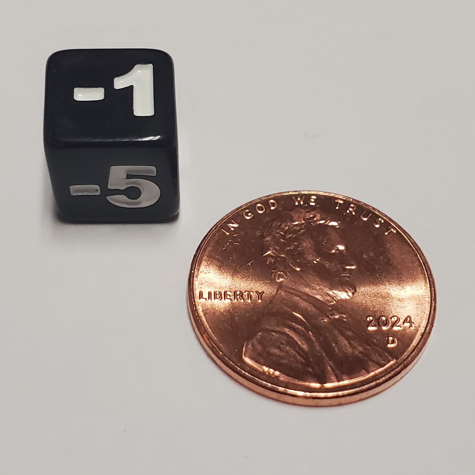 Minimalist Negative Stats Modifier Dice (Black) - Image 4