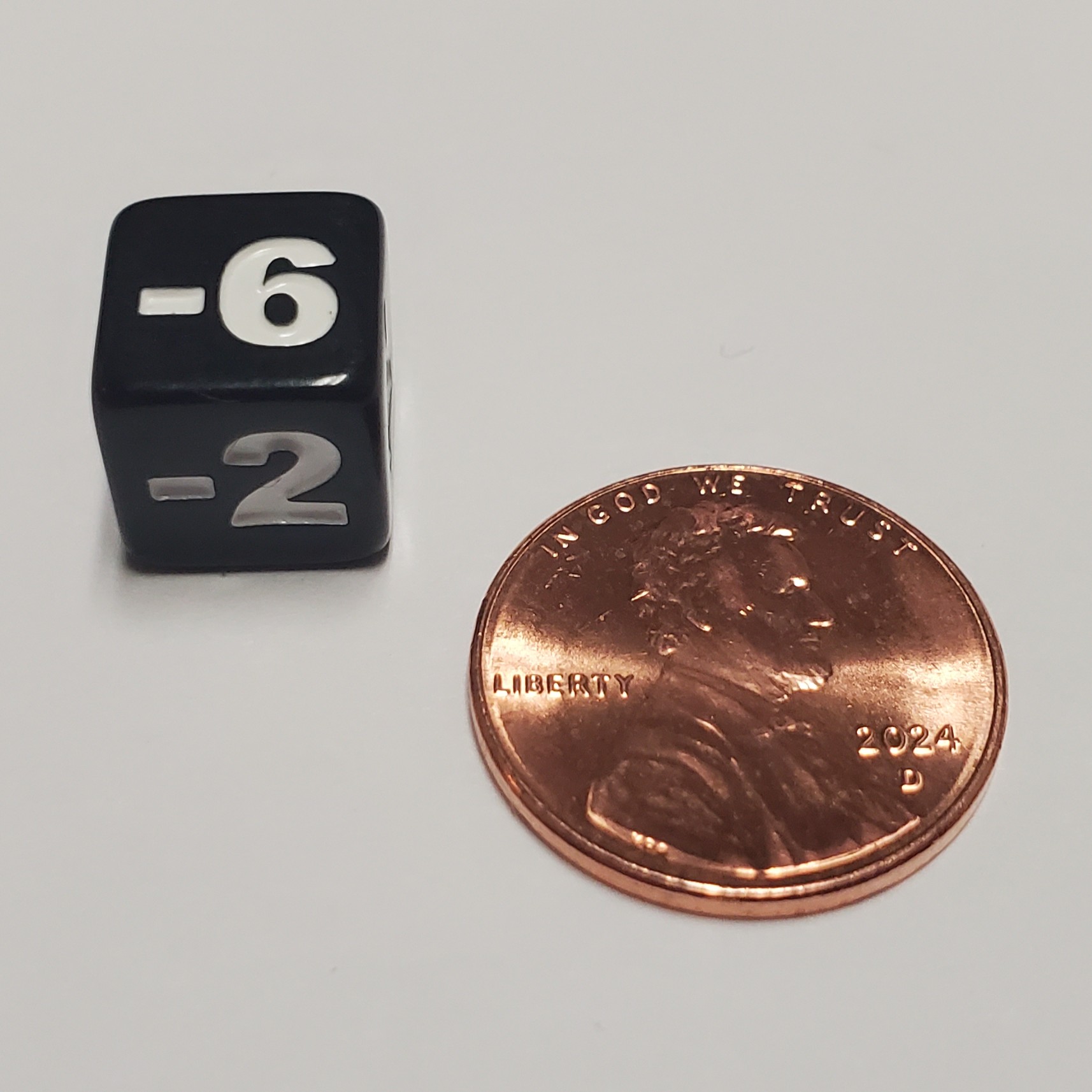 Minimalist Negative Stats Modifier Dice (Black) - Image 7